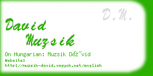 david muzsik business card